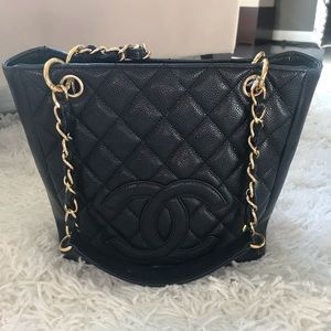 Chanel Black Petite Shopping Tote